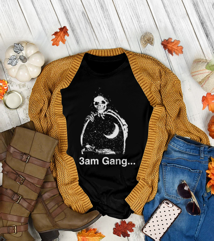 Sematary Grave Man 3am Gang Skeleton Moon T-Shirt