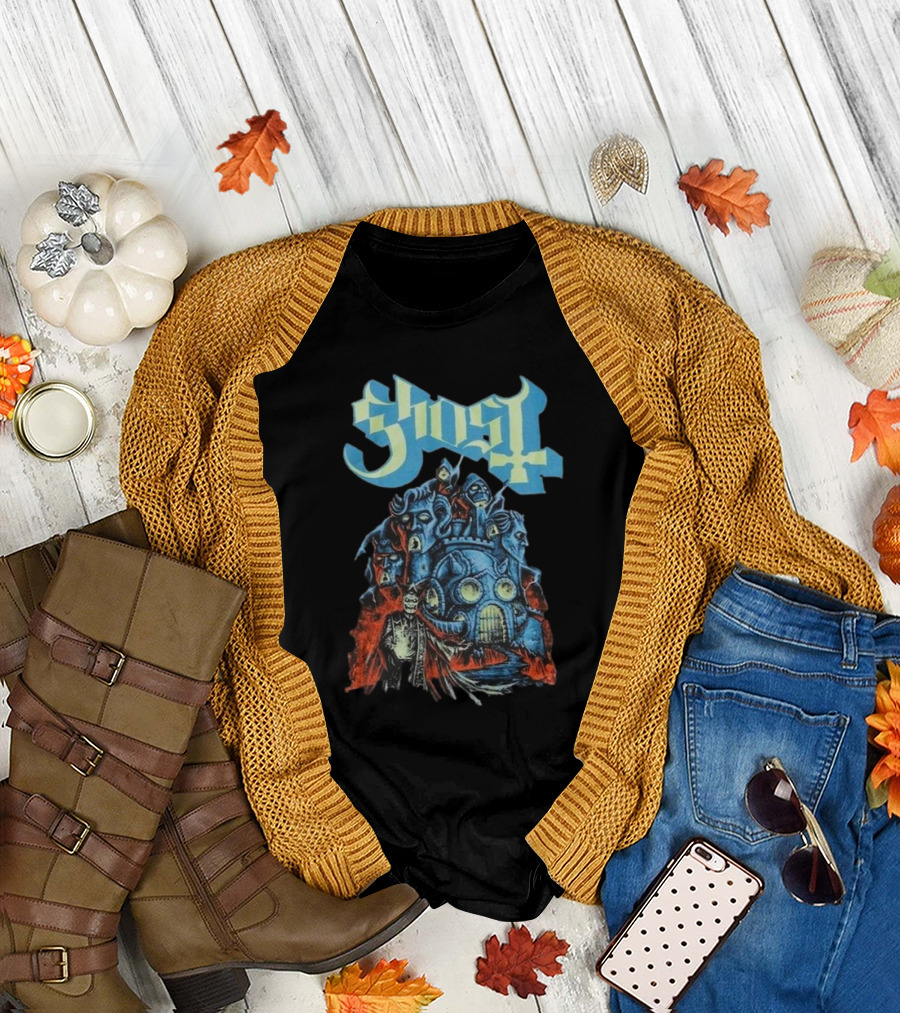 Ghost Band Robot Castle Glow In The Dark T-Shirt