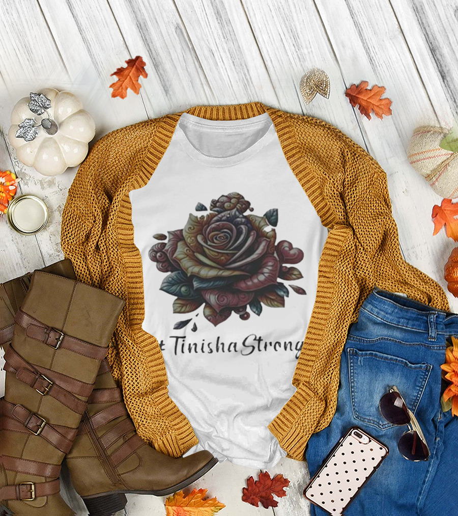 TinishaStrong Rose Floral T-Shirt