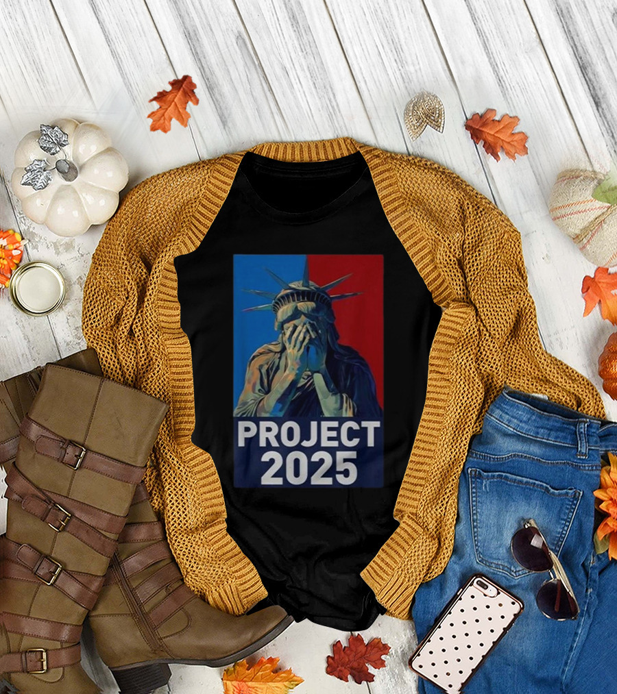 Stop Project 2025 Statue Of Liberty Weeping T-Shirt