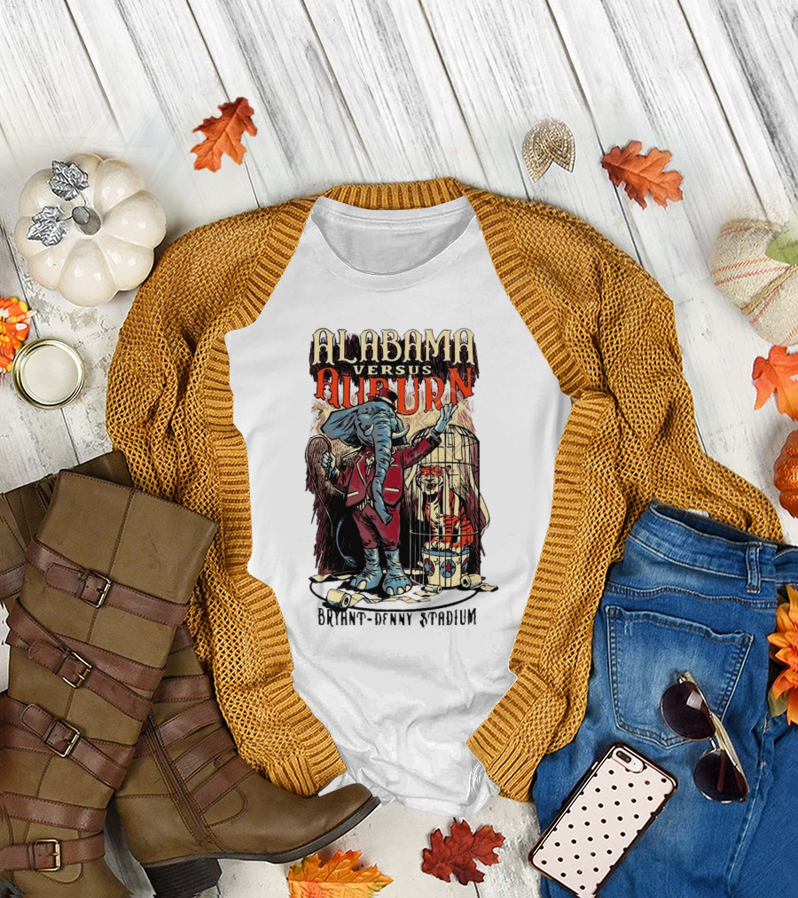 Alabama Versus Auburn Bryant-Denny Stadium Iron Bowl Week T-Shirt