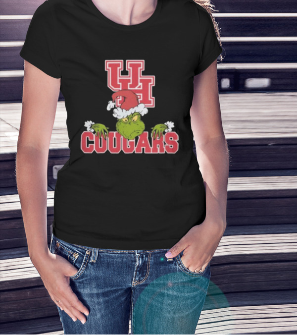 NCAA Houston Cougars Grinch Christmas T-Shirt
