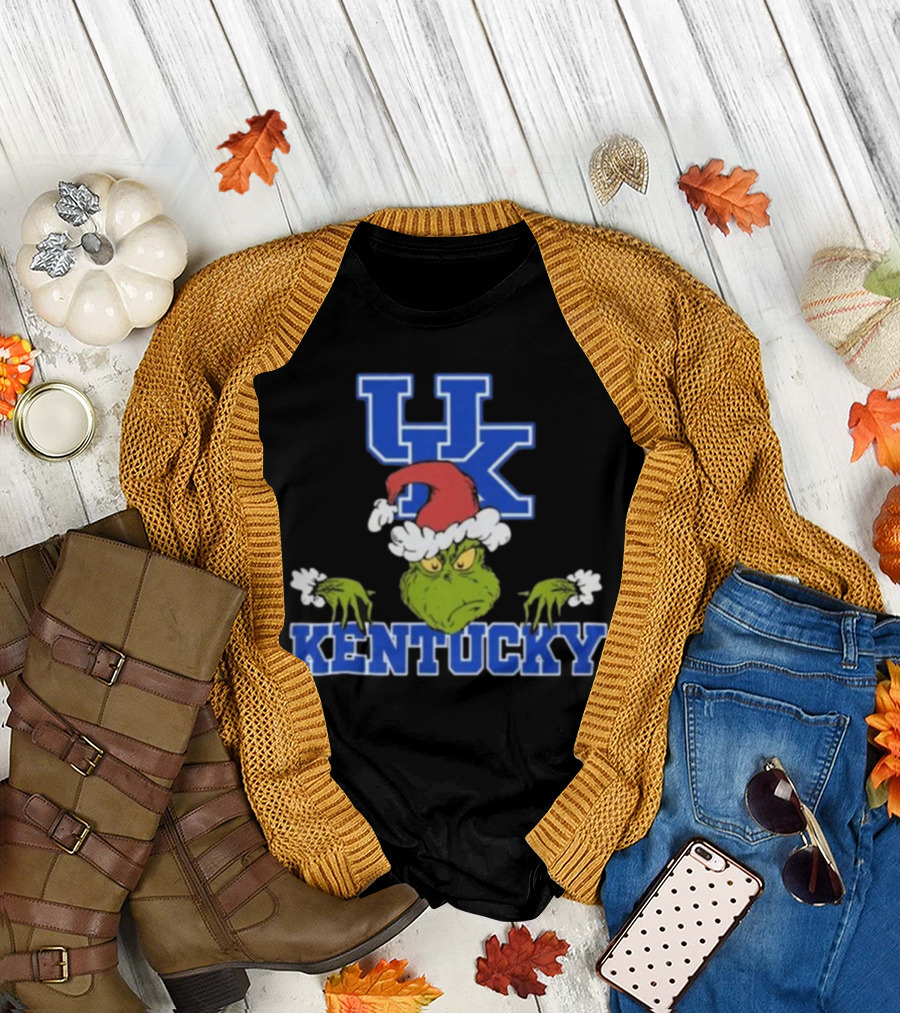 Kentucky Wildcats Grinch Christmas NCAA Football T-Shirt