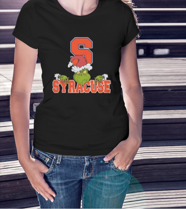 Syracuse Orange Grinch Christmas Football T-Shirt