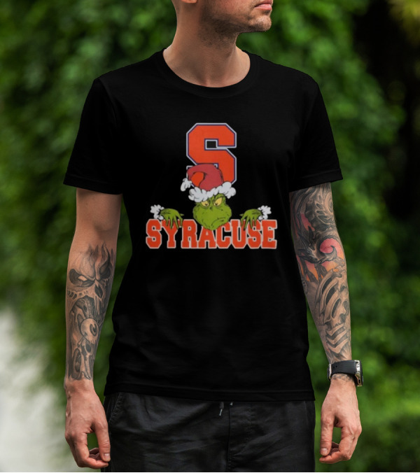 Syracuse Orange Grinch Christmas Football T-Shirt