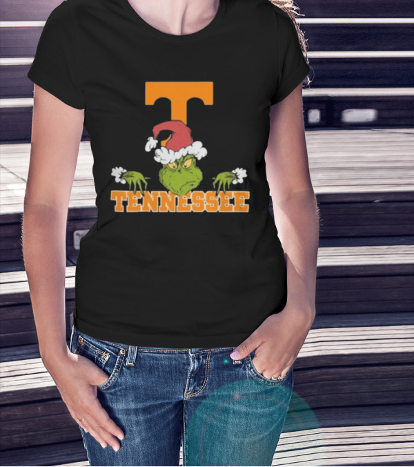 Tennessee Volunteers Grinch Christmas NCAA Football T-Shirt