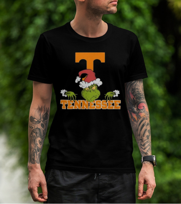 Tennessee Volunteers Grinch Christmas NCAA Football T-Shirt