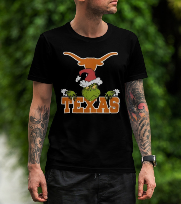 NCAA Texas Longhorns Grinch Christmas T-Shirt