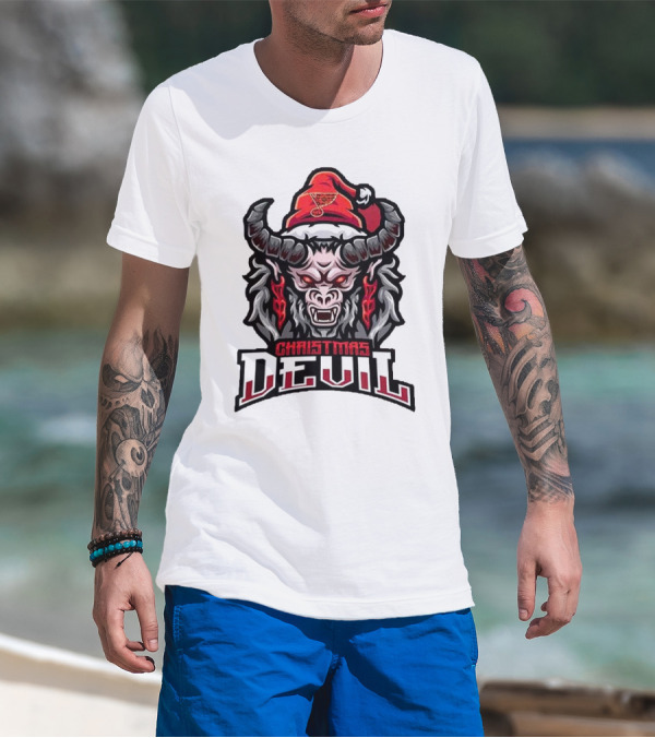 St. Louis Blues Krampus Christmas Devil NHL T-Shirt