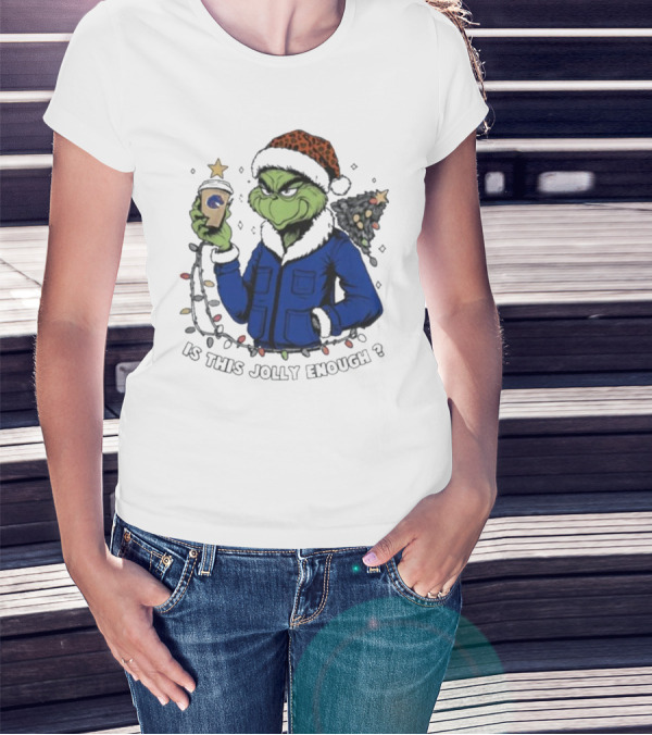 Boise State Broncos Santa Grinch Is This Jolly Enough Merry Christmas T-Shirt