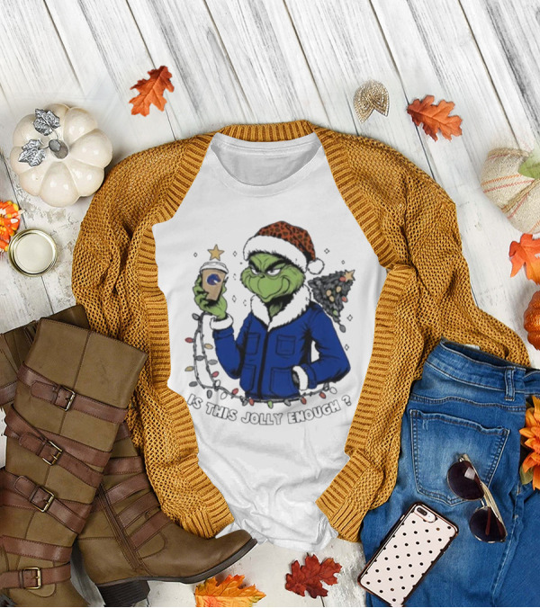 Boise State Broncos Santa Grinch Is This Jolly Enough Merry Christmas T-Shirt