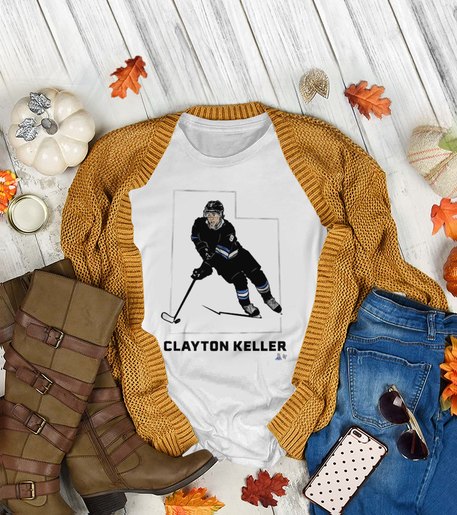 Clayton Keller Hockey Star in State Outline T-Shirt