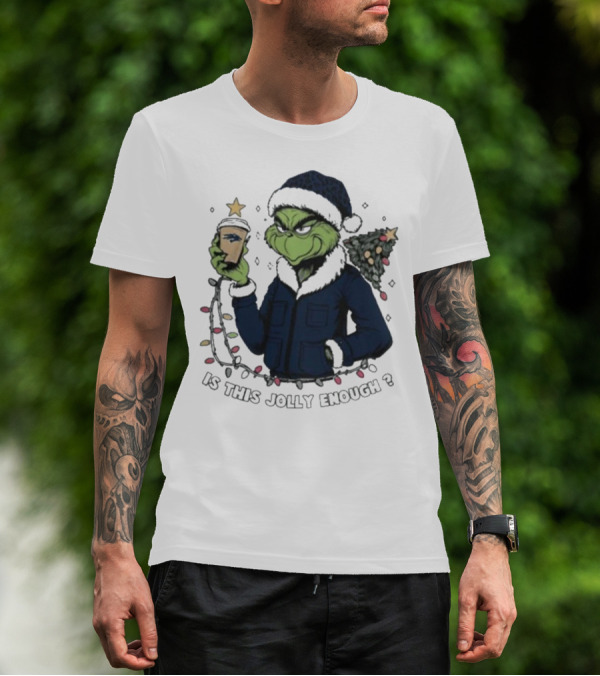 Nevada Wolf Pack Santa Grinch Is This Jolly Enough Merry Christmas T-Shirt