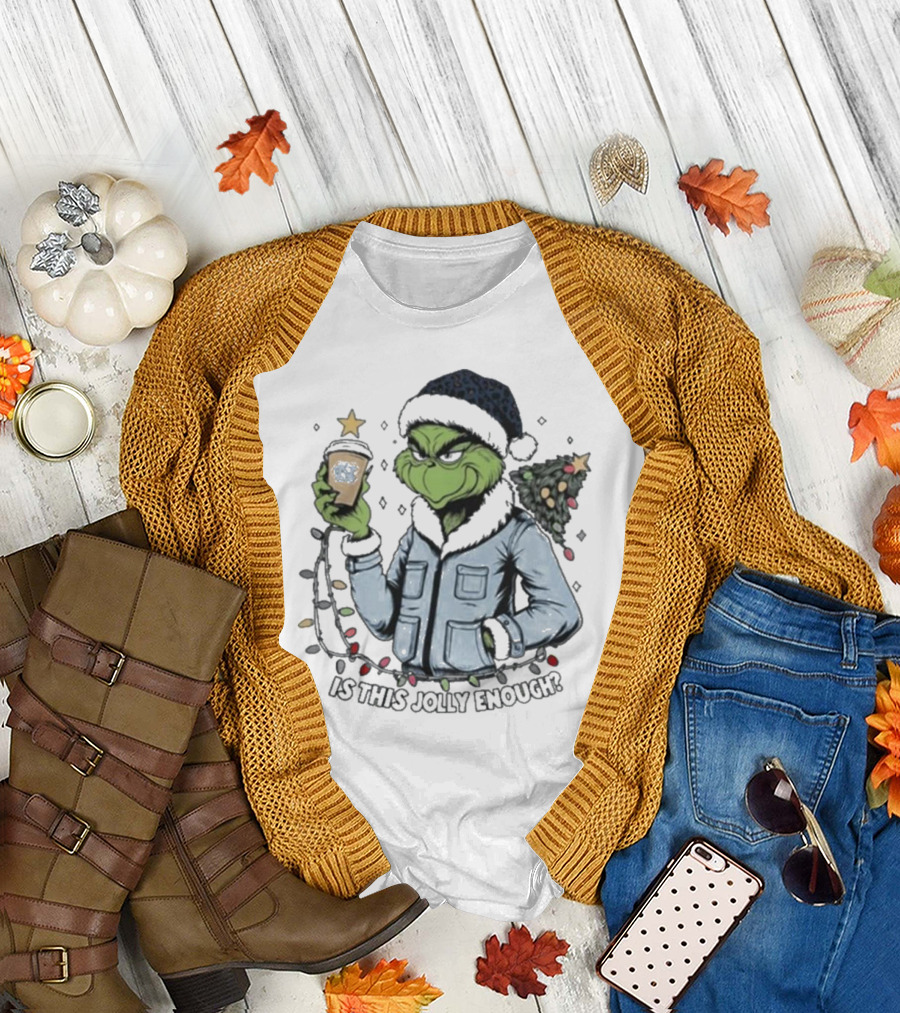 North Carolina Tar Heels Grinch Is This Jolly Enough Merry Christmas T-Shirt