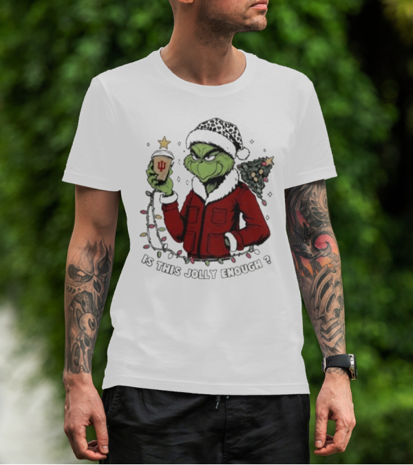 Indiana Hoosiers Grinch Is This Jolly Enough Merry Christmas T-Shirt