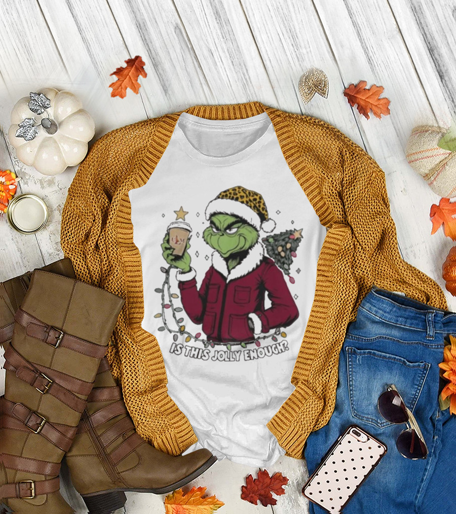 ULM Warhawks Santa Grinch Coffee Christmas Is This Jolly Enough T-Shirt