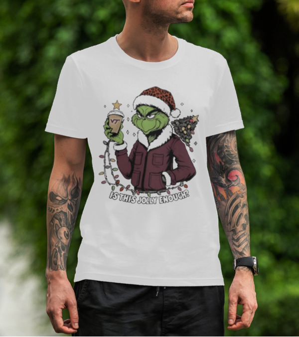 Virginia Tech Hokies Santa Grinch Is This Jolly Enough Merry Christmas T-Shirt