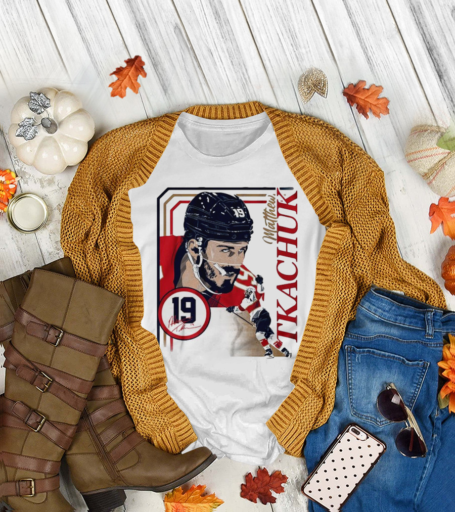 Matthew Tkachuk Number 19 Collage Frame Hockey T-Shirt