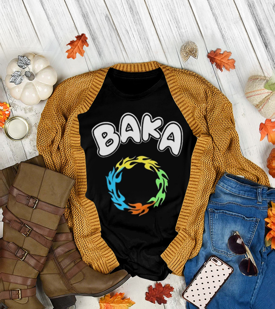Baka Multi-Color Flame Circle T-Shirt