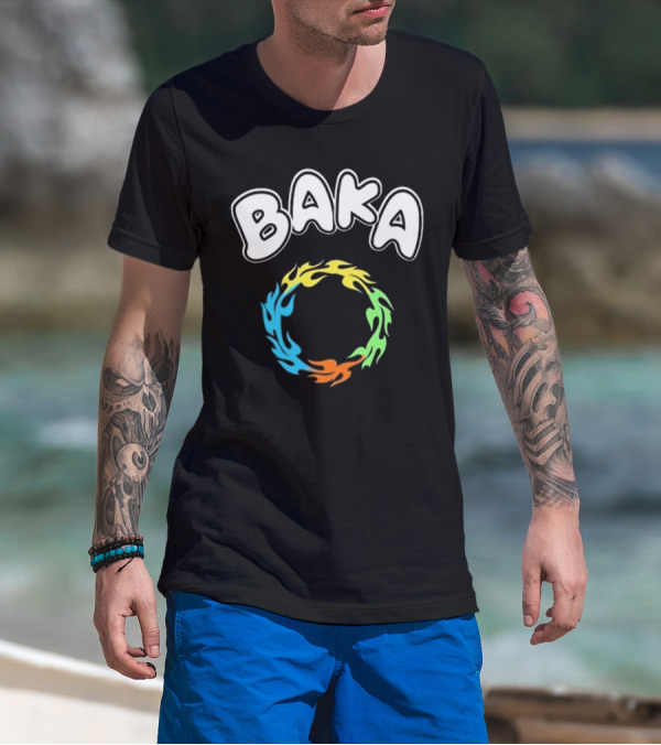 Baka Multi-Color Flame Circle T-Shirt