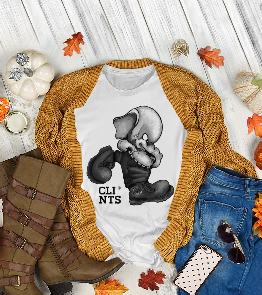Cli Nts Stomper Character with Large Boots and Beads T-Shirt