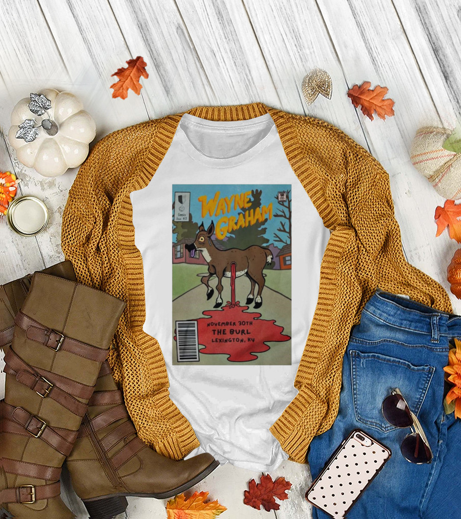 Wayne Graham November 30th The Burl Lexington KY Comic Style Deer Image T-Shirt
