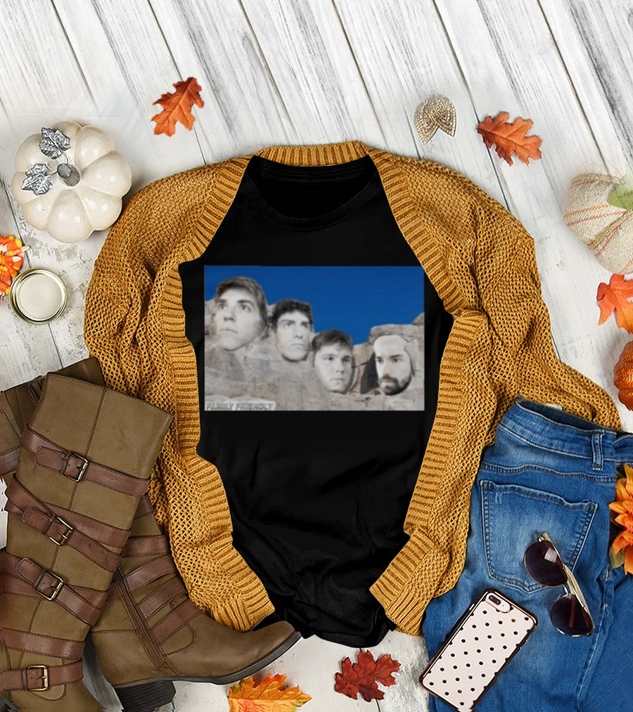 Family Friendly Mt. Rushmore Faces T-Shirt