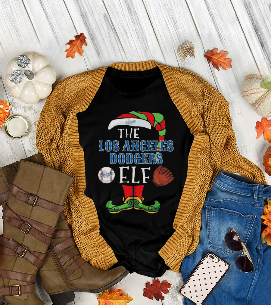 The Los Angeles Dodgers Elf Christmas Baseball T-Shirt