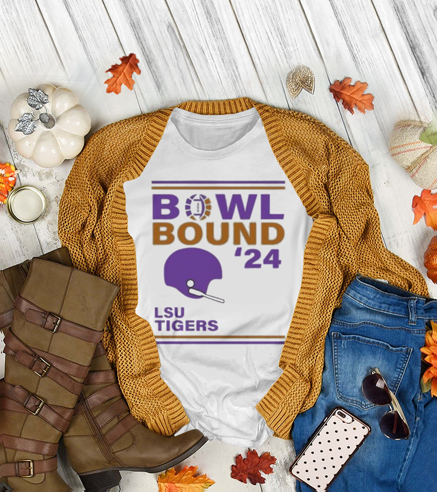 LSU Tigers Bowl Bound '24 Football Helmet T-Shirt