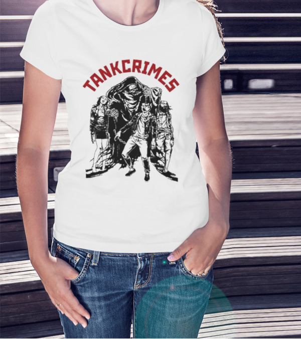 Tankcrimes Brainsqueeze Grim Reaper And Zombies T-Shirt