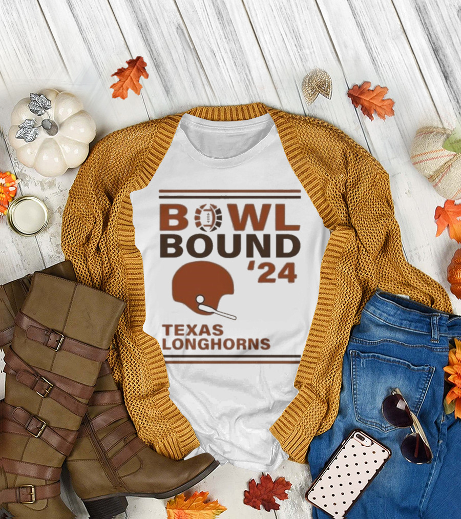 Texas Longhorns Bowl Bound '24 Football Helmet T-Shirt