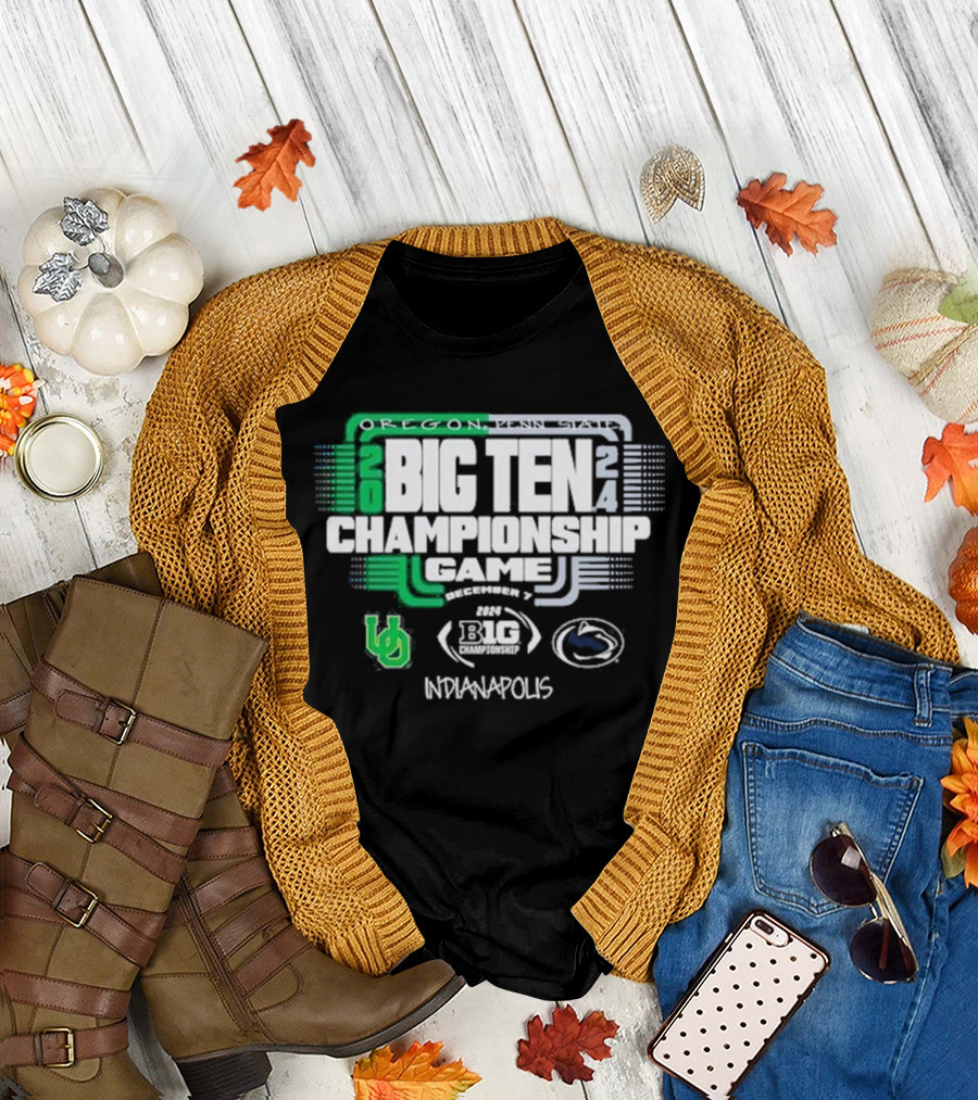 Oregon vs Penn State 2024 Big Ten Championship Game December 7 Indianapolis T-Shirt