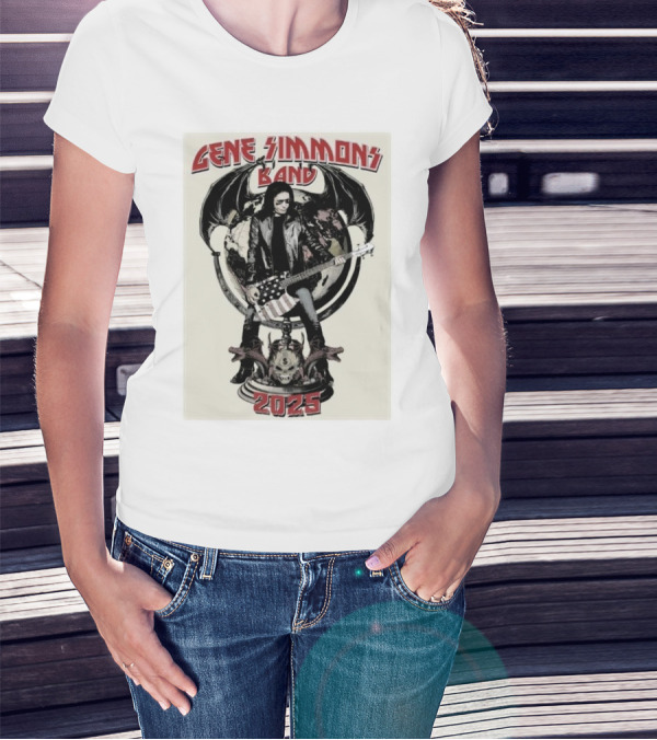 Gene Simmons Band 2025 Spring Shows Featuring Iconic Imagery T-Shirt