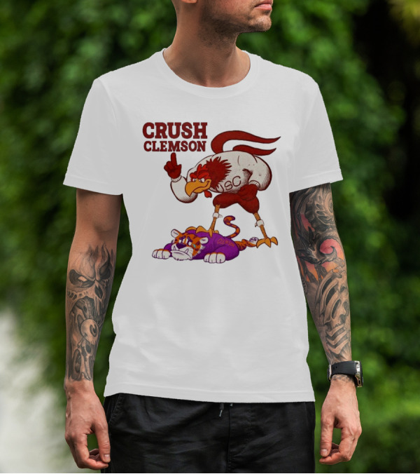 Crush Clemson USC Gamecocks Defeat Tigers Mascot T-Shirt