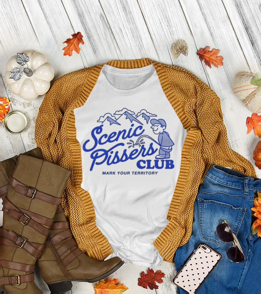 Scenic Pissers Club Mark Your Territory Mountains T-Shirt