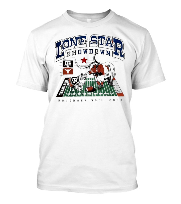 Lone Star Showdown November 30th 2024 Texas Longhorns Vs Texas AM Aggies Football Matchup T-Shirt