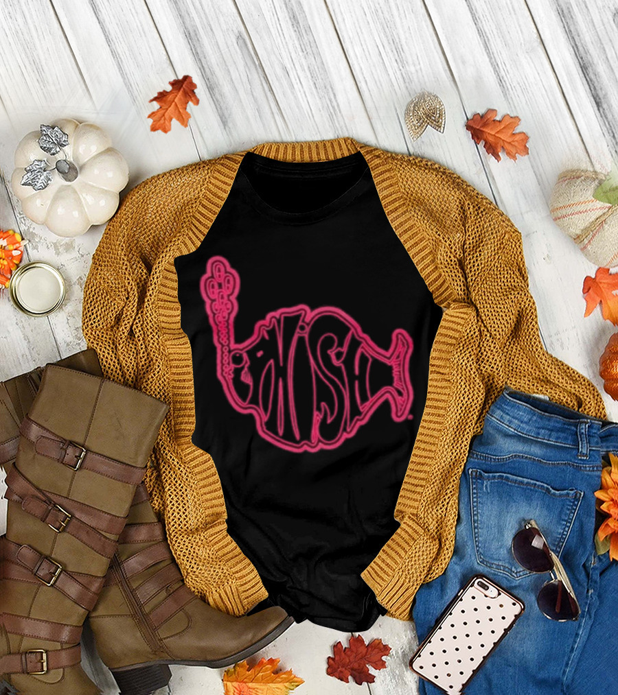 Phish Neon Fish Logo Lodgewood Stroke T-Shirt