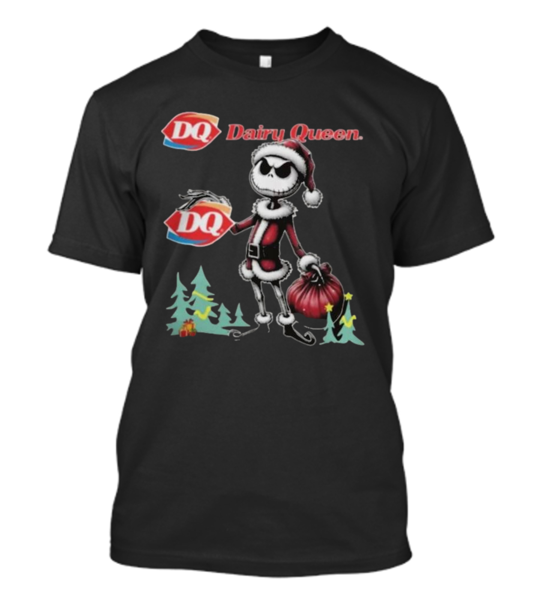 Santa Jack Skellington Dairy Queen Merry Christmas T-Shirt