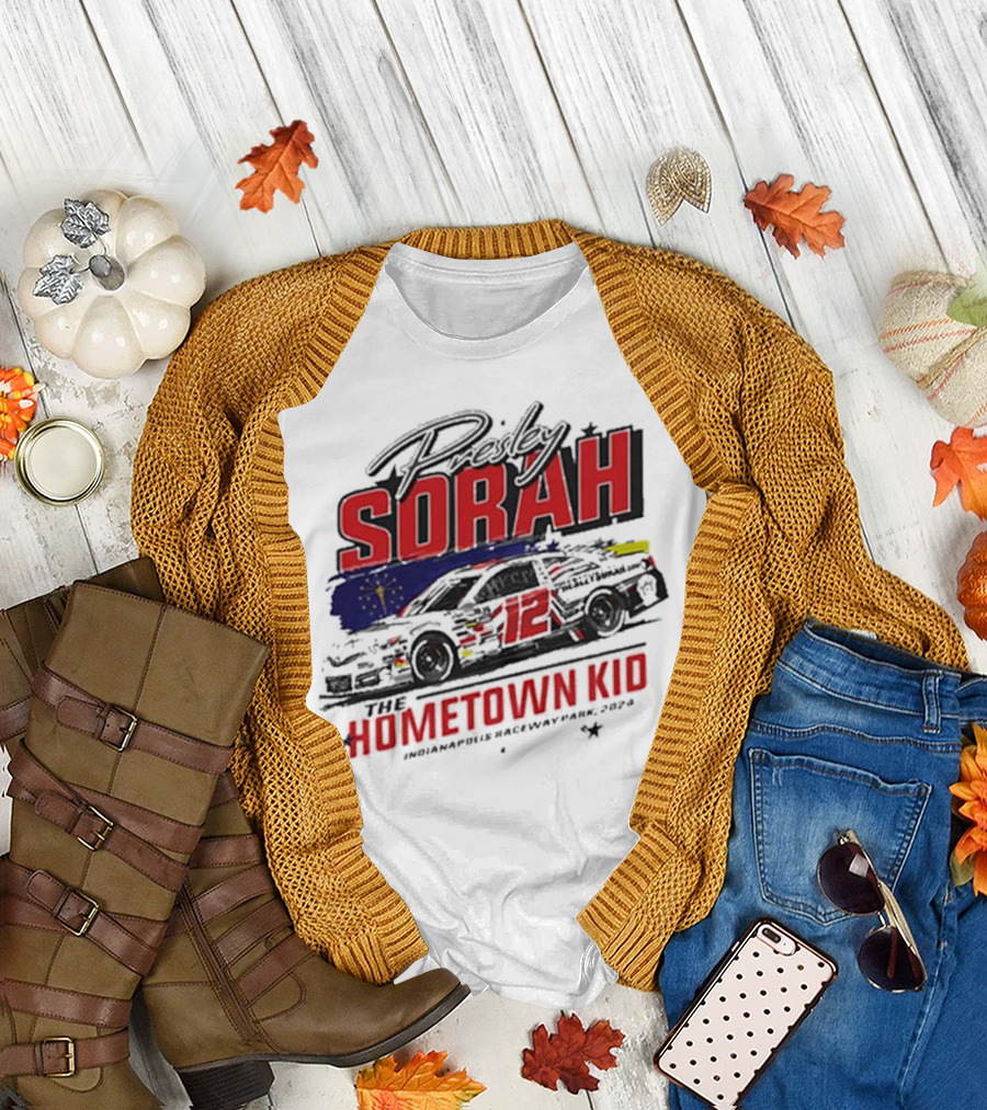 Presley Sorah The Hometown Kid Car 12 Indianapolis Raceway Park T-Shirt