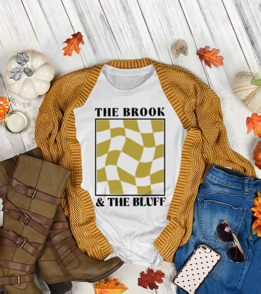 The Brook and The Bluff Wavy Yellow Checkered T-Shirt