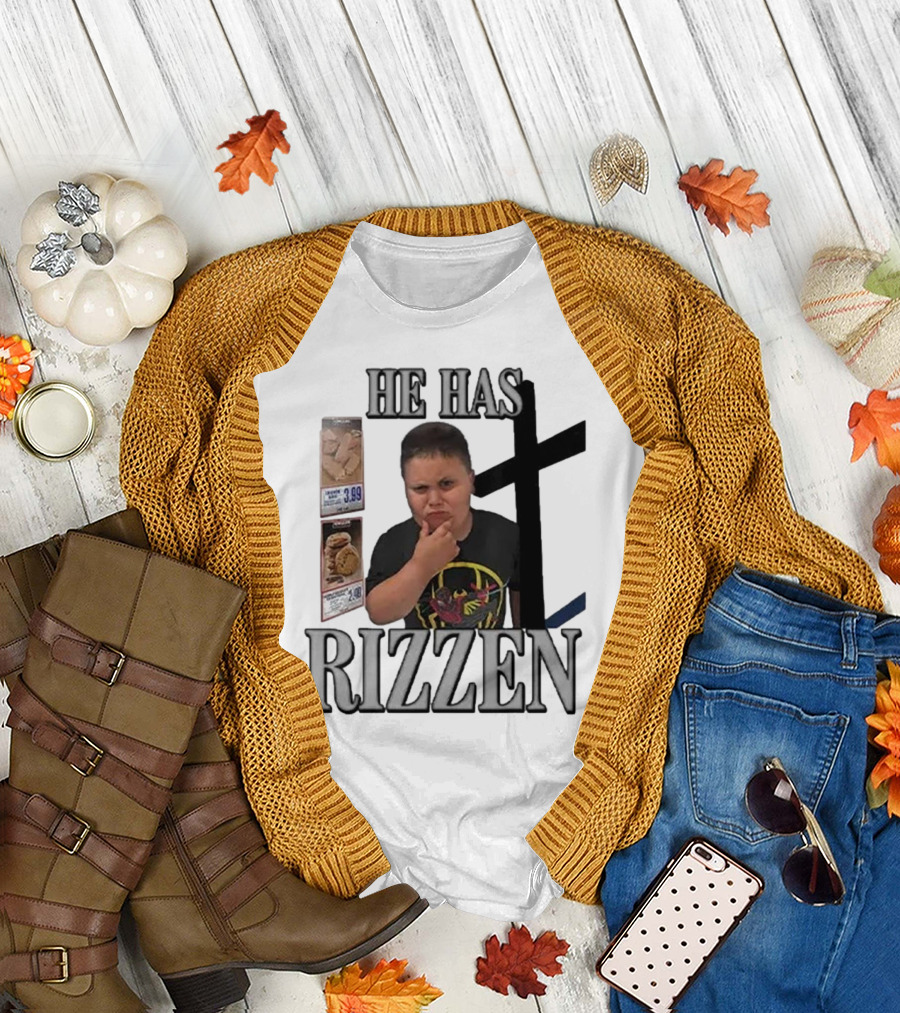 He Has Rizzen Rizzler Costco Guy with Spider-Man Shirt and Price Tags T-Shirt