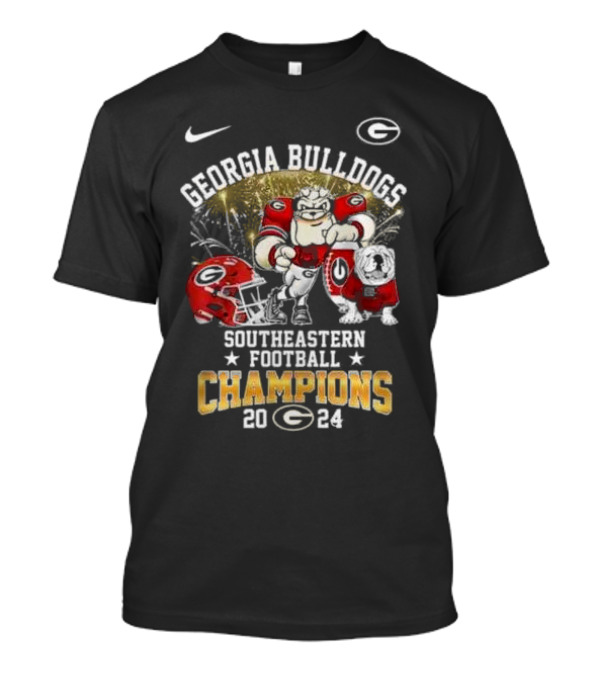 Georgia Bulldogs 2024 Southeastern Football Champions Mascot T-Shirt