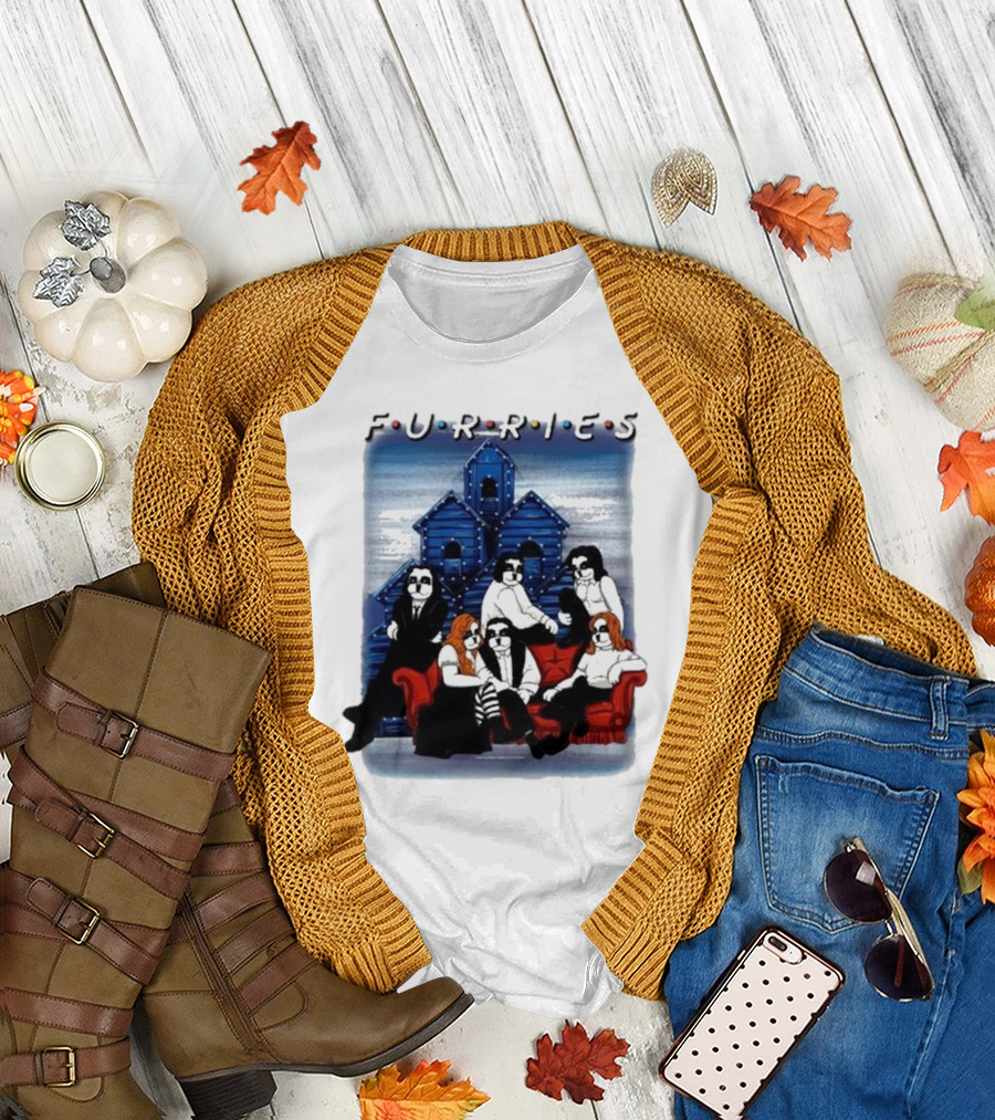 Furries Big Dogs Retro Band House Couch T-Shirt