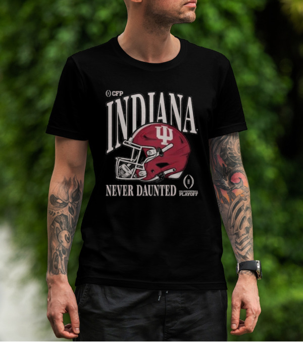 CFP Indiana Never Daunted College Football Playoff Helmet T-Shirt