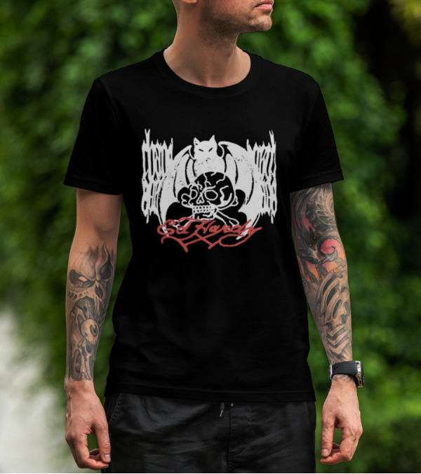 Ed Hardy Skull And Bat T-Shirt