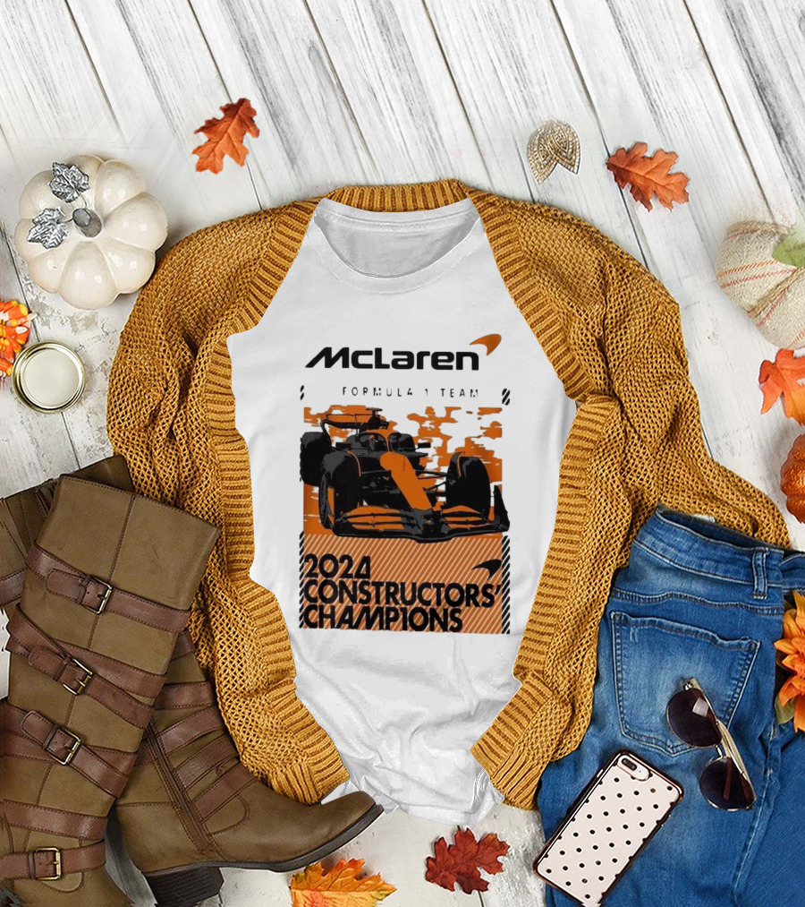 McLaren Formula 1 Team 2024 Constructors Champions F1 Racing T-Shirt