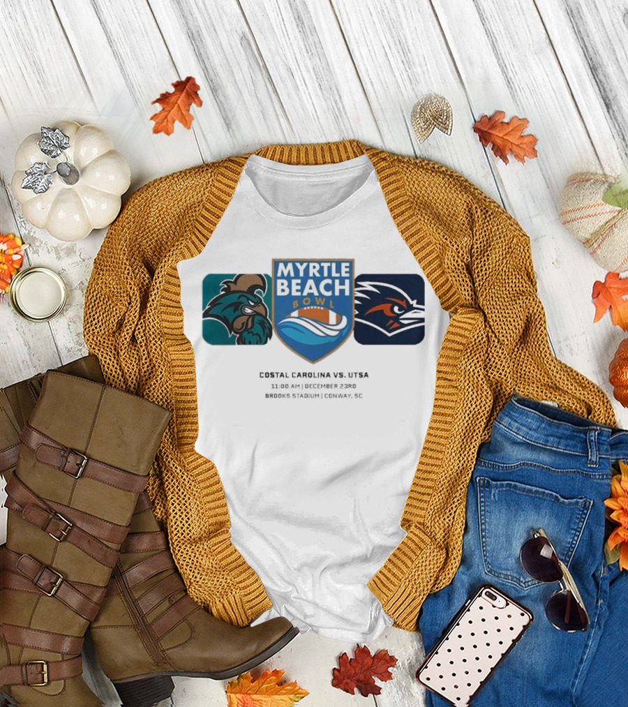 Myrtle Beach Bowl Coastal Carolina vs UTSA December 23 2024 Brooks Stadium Conway SC NCAA Matchup T-Shirt