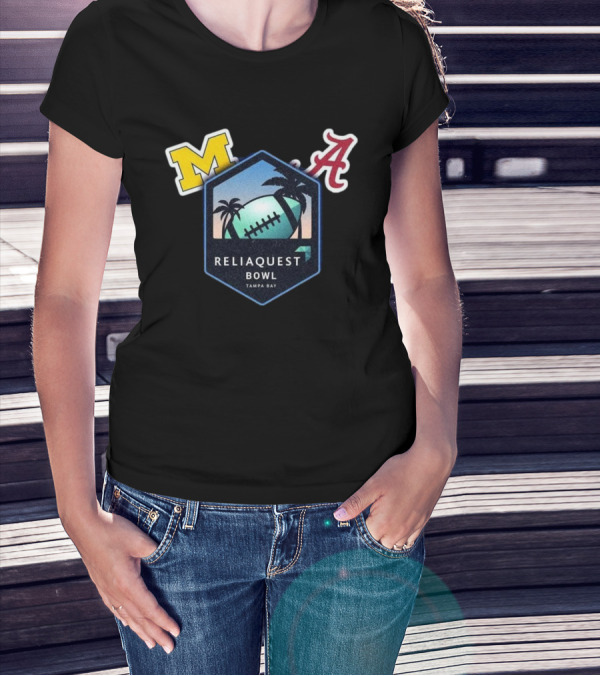 Reliaquest Bowl Michigan M Alabama A Tampa Bay Football December 31 T-Shirt