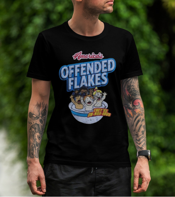 Derek Holland Wearing America's Offended Flakes They're Ob Nox Ious T-Shirt