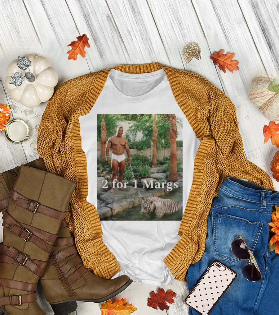 2 for 1 Margs Tyson Tiger Pool Scene T-Shirt